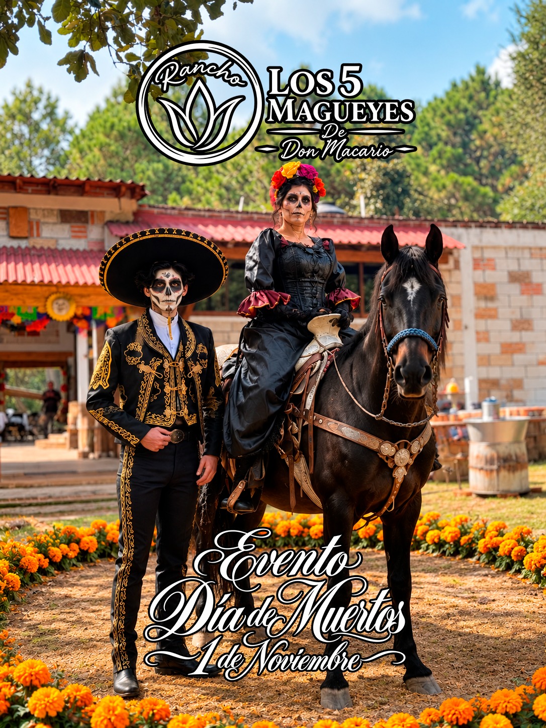 Invitación Oficial Evento Día de Muertos 1 de Noviembre - Rancho Los Cinco Magueyes